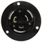 Ac Works Flanged Locking Inlet, 30 A, 125V AC, Screw Terminals, Black ASINL530P - alternate 3